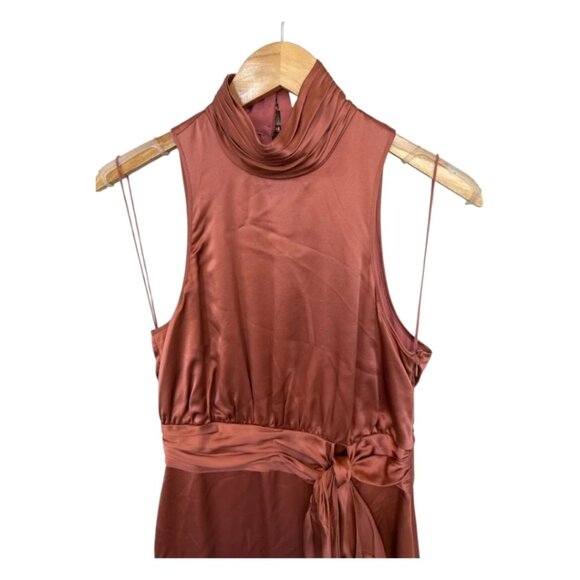 Cinq à Sept Winona Silk Dress Size 8 Bow Ruffled Hem - Picture 11 of 12